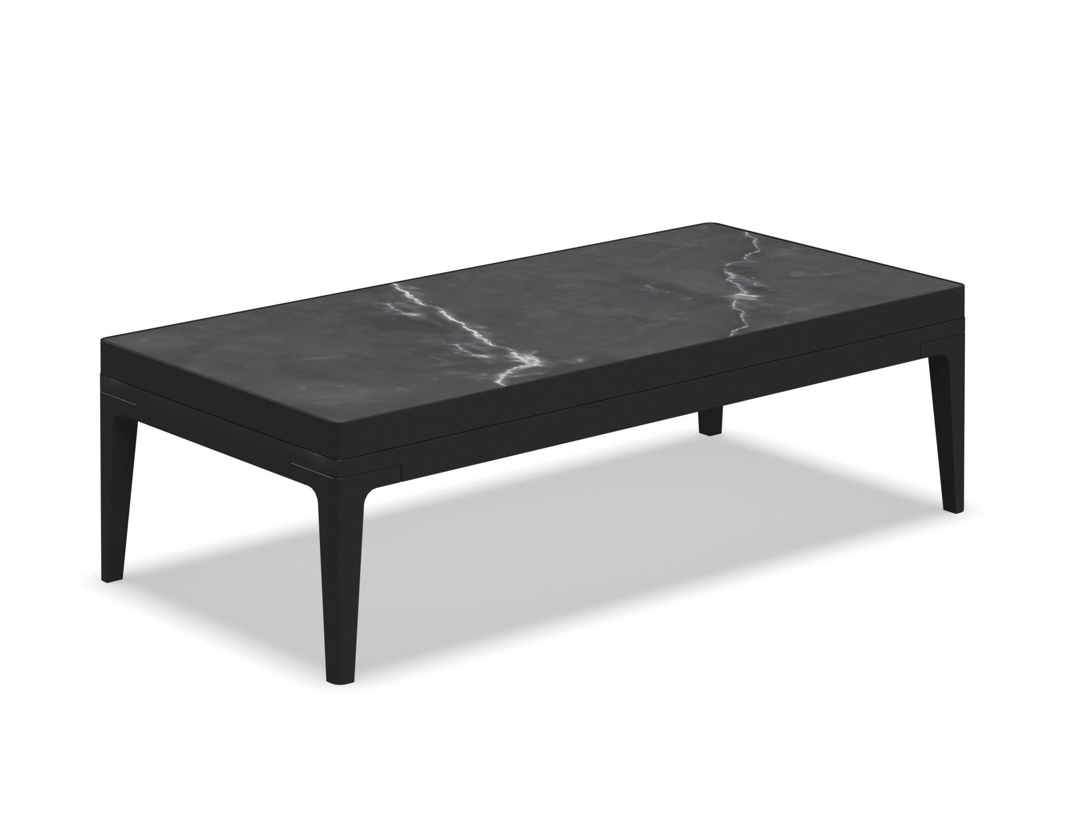 Керамический низкий прямоугольный садовый журнальный столик Gloster сетка ARCH-00138875 - Вид №3