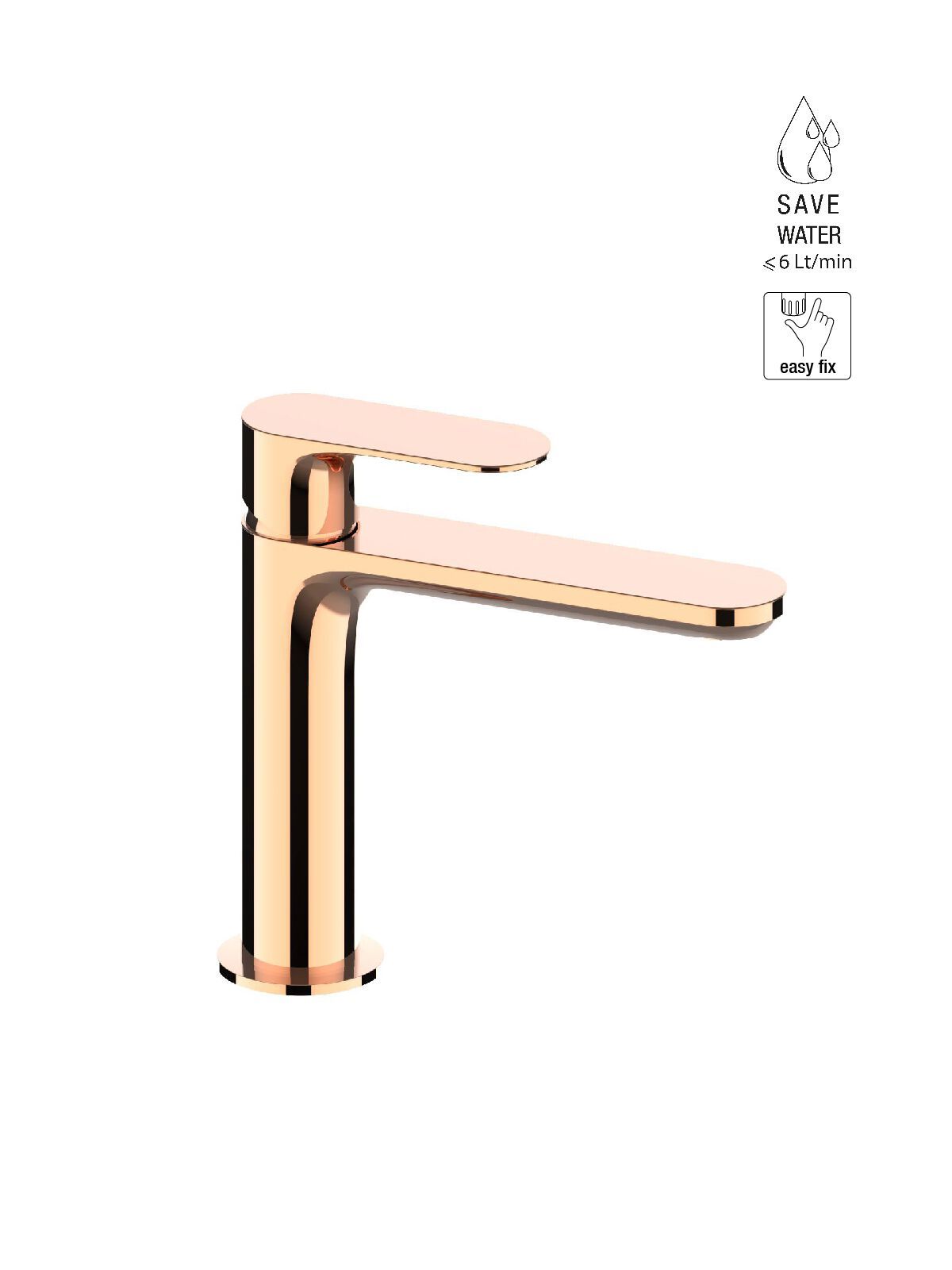 Однорычажный смеситель для раковины без слива Rubinetterie Frattini Lea ARCH-00097358 - Вид №20