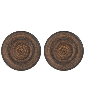 Набор тарелок круглых Терракота 19 см керамика цвет коричневый ART HOUSE
