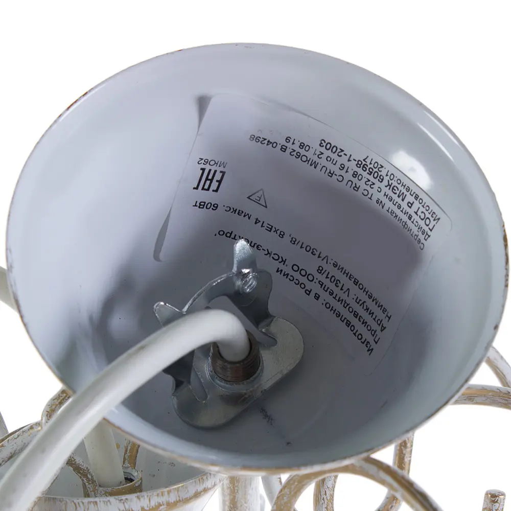 Люстра Nevesta 8xE14x60 Вт, металл, цвет белый Vitaluce STLM-2002736 - Вид №2