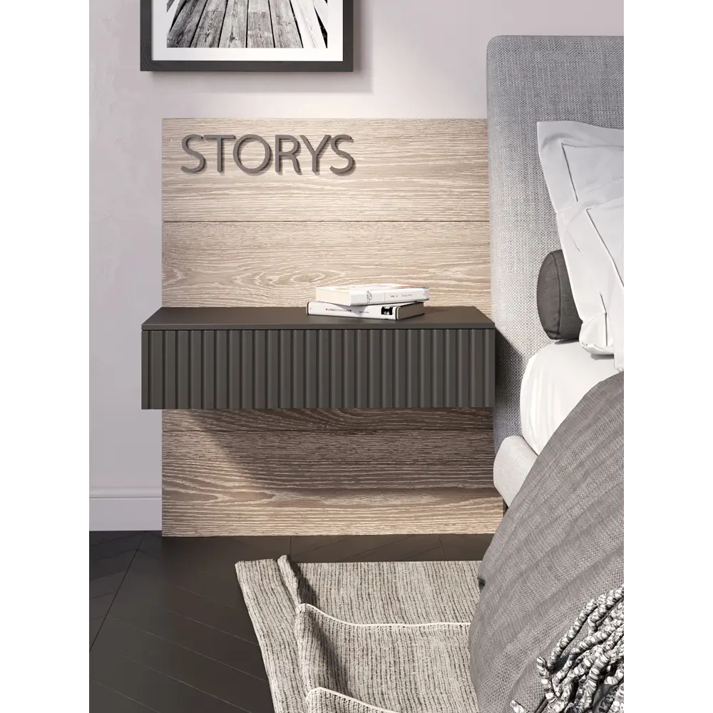 Консоль Storys Сити 75x18x34 см 1 ящик ЛДСП цвет черный