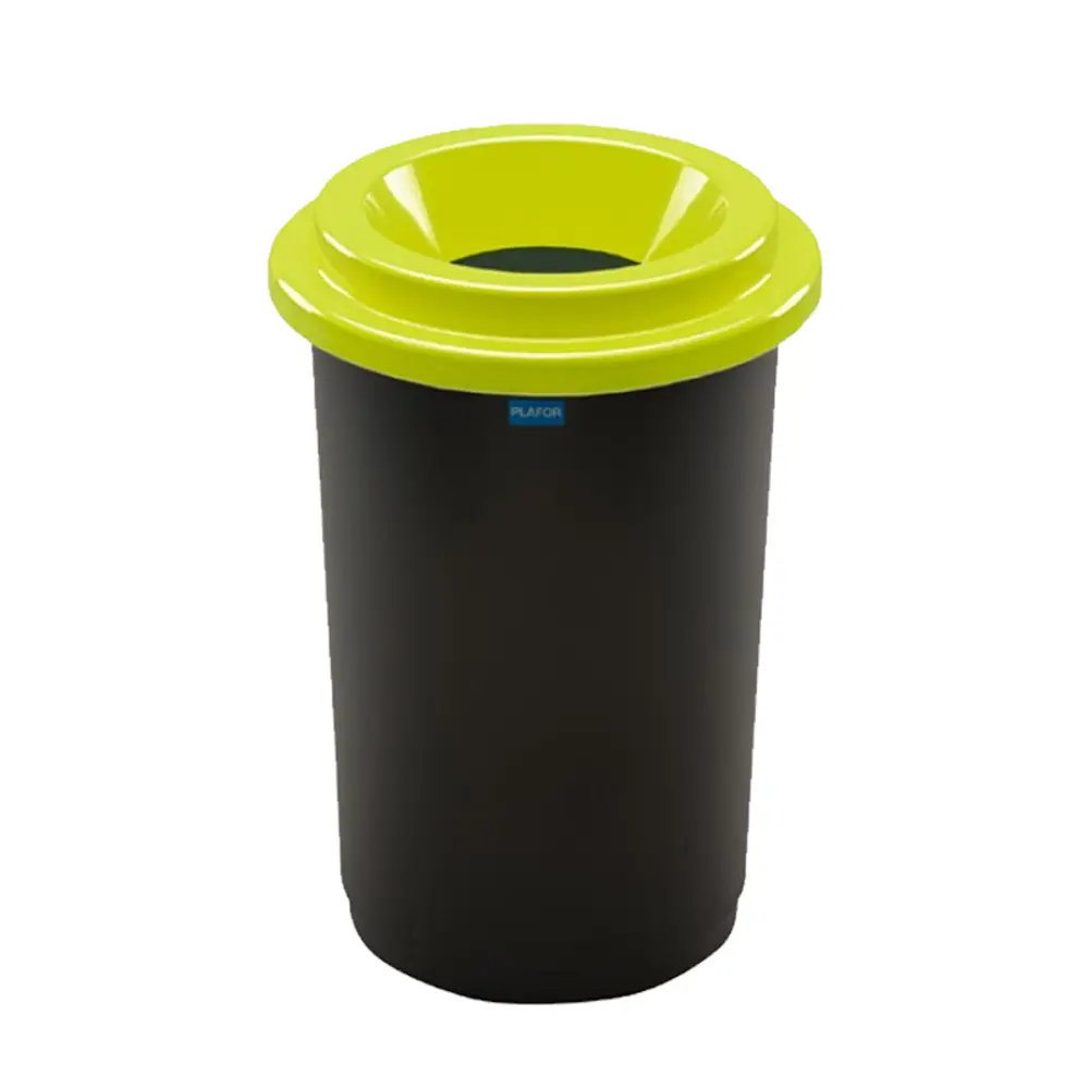 91070958 Контейнер для мусора Plafor Eco bin 50 л цвет черный/зеленый STLM-0468172