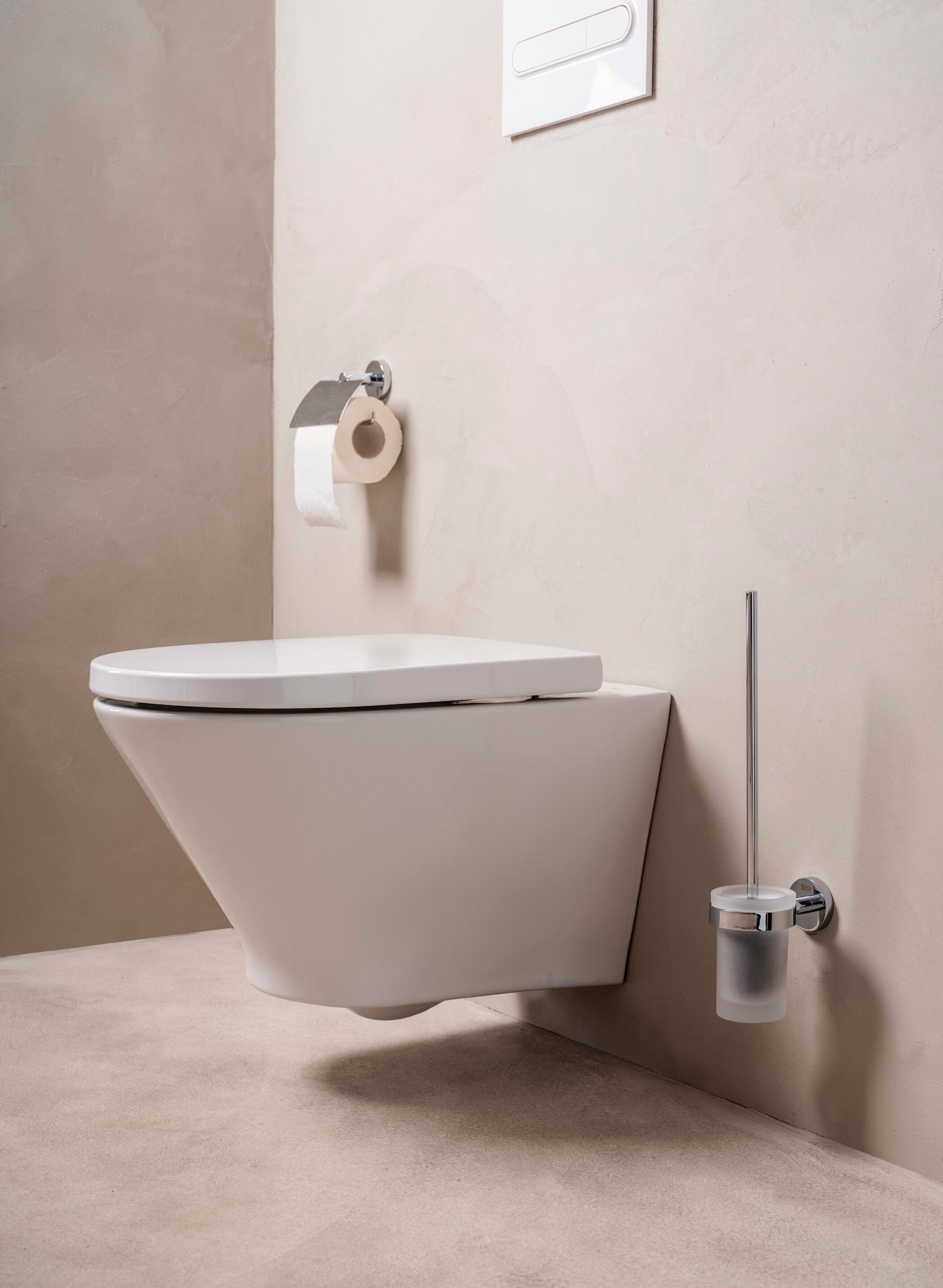 Металлический держатель рулона с крышкой Roca Compas ARCH-00083941 - Вид №1