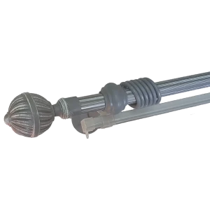 Карниз двухрядный «Комбо» 300 см пластик цвет серый 82629028 STLM-2102892