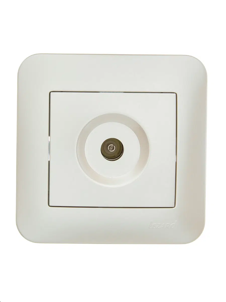ASTI Розетка ТВ оконечная жемчужно-белый перламутр LEZARD 7081-3030-130 - Вид №1