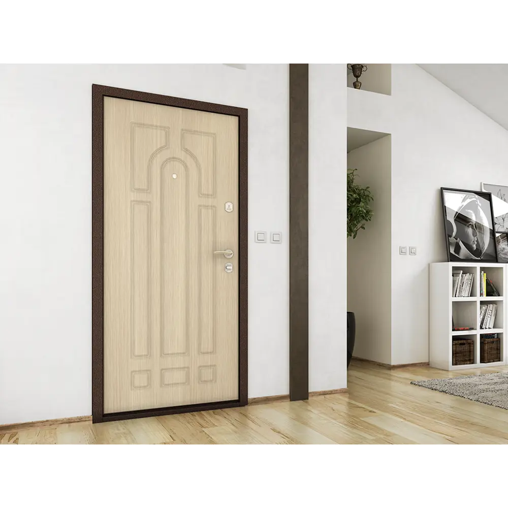 Дверь входная металлическая Оптим 88x205 см правая белый дуб DOORHAN STLM-2049343 - Вид №4