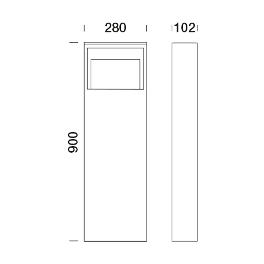 3440769 Мобильный светильник Platek TEAM Paletto  TEAM Bollard H. 900 mm - LED 4000K double emission  - Вид №6