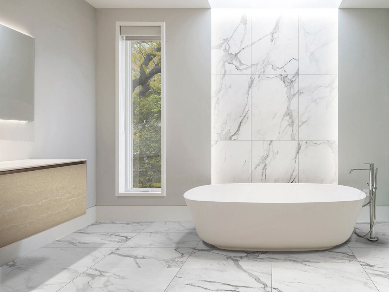 Пол / керамогранит с мраморным эффектом GANI MARBLE TILES STATUARIO CALACATTA ARCH-00012042 - Вид №2