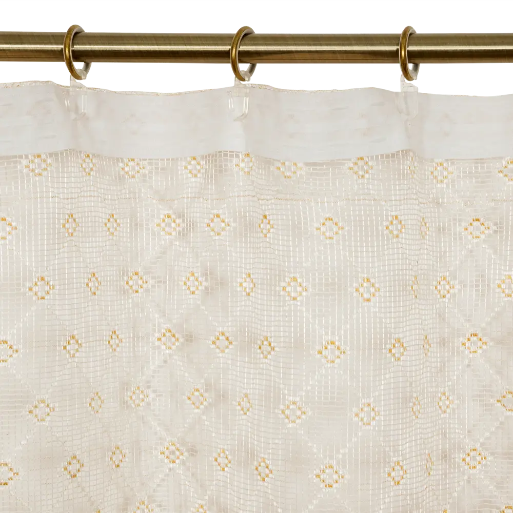 Тюль на ленте «Сетка», 300х270 см, мотивы, цвет бежевый ТОРГОВЫЙ ДОМ ТЕКСТИЛЬ STLM-2024419 - Вид №5