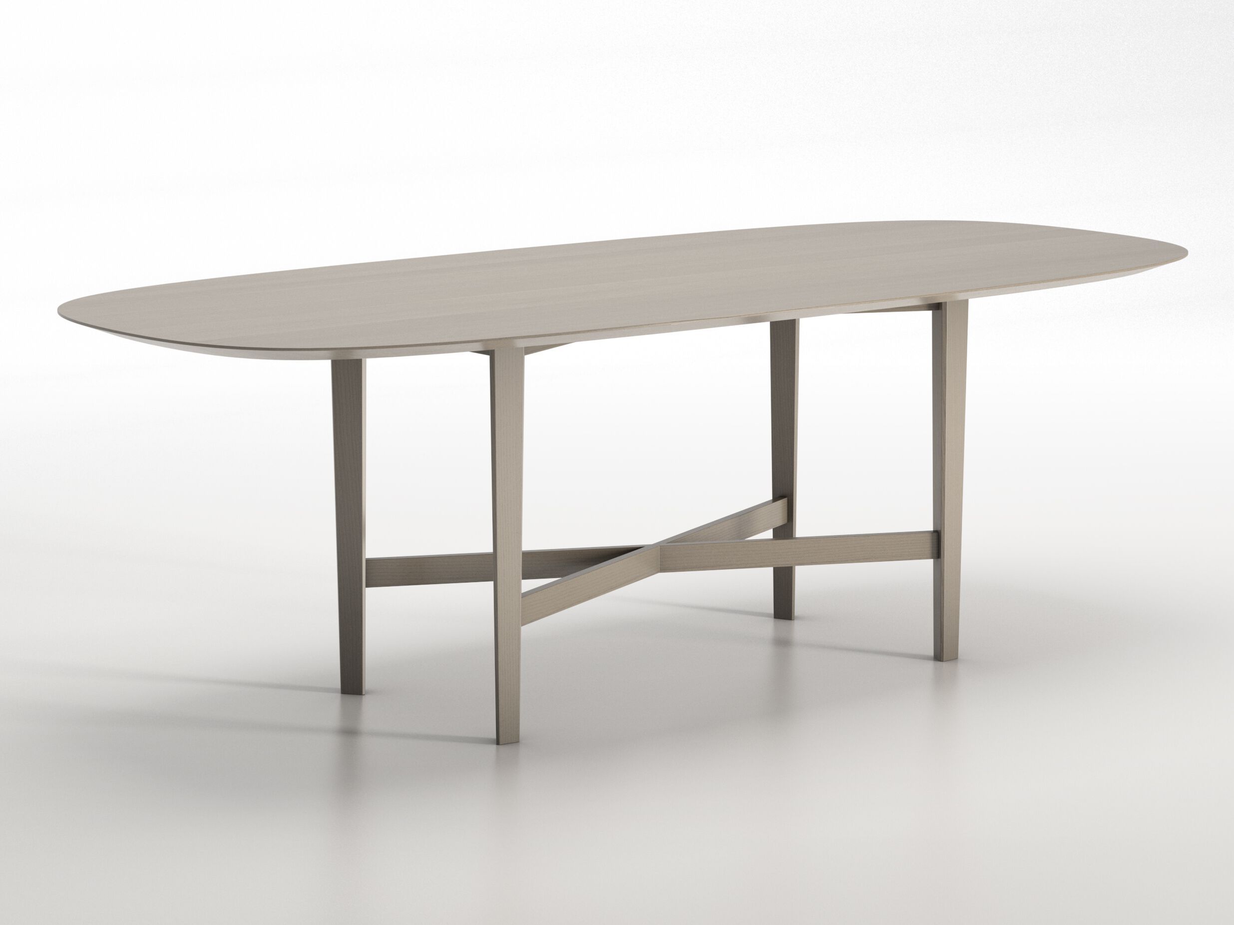 Прямоугольный лакированный стол из бука и МДФ BBB ARCH-00029655