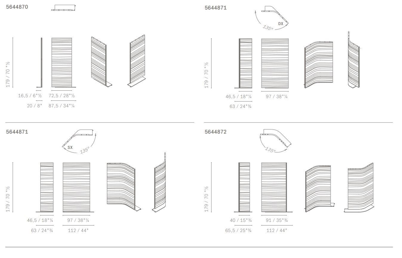 Кожаная отдельно стоящая офисная перегородка Poltrona Frau офис-системы управления ARCH-00044337 - Вид №3