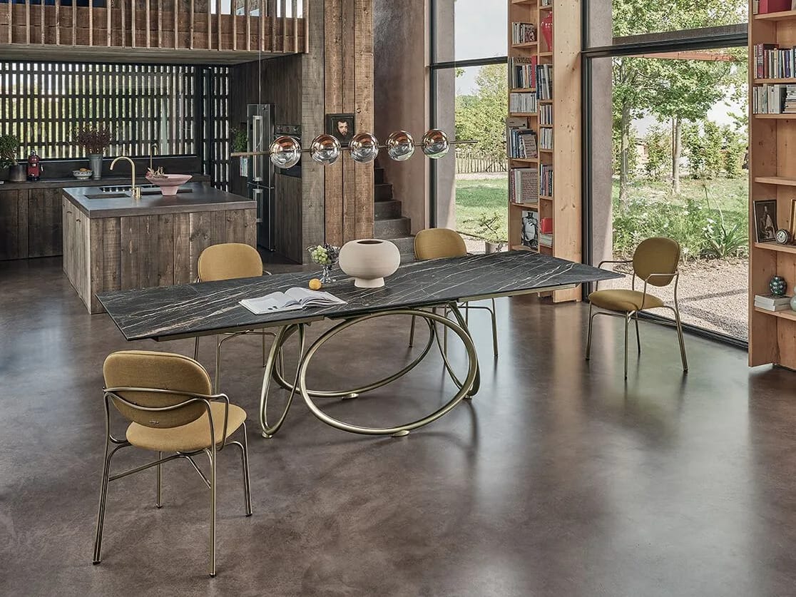 Прямоугольный обеденный стол из стали и дерева Bontempi Casa LOUIS ARCH-00017350 - Вид №1