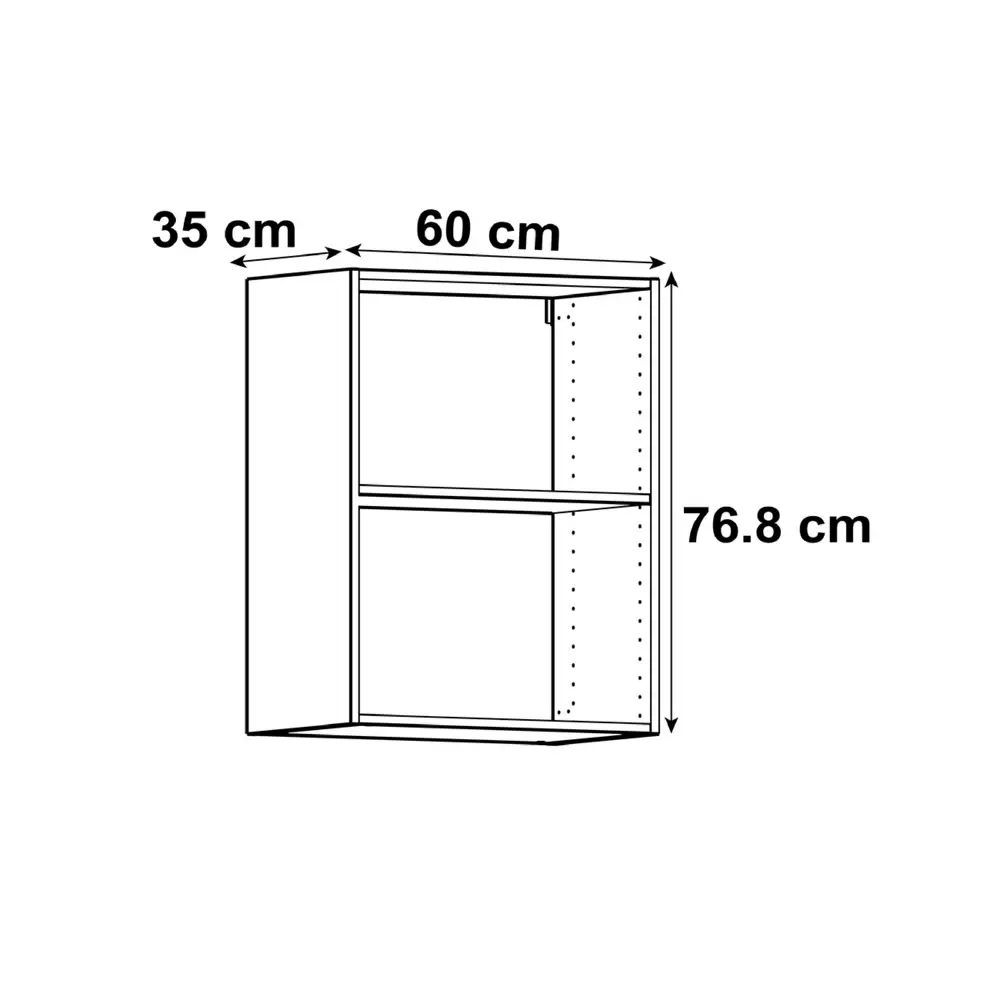 Каркас навесной Delinia ID 60x76.8x35 см, ЛДСП, цвет белый STLM-2110971 - Вид №1