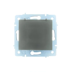 Розетка встраиваемая Lezard Asti с заземлением с крышкой цвет платина