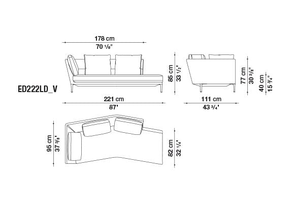 Ткань Dormeuse B&B Italia Edouard ARCH-00140009 - Вид №4