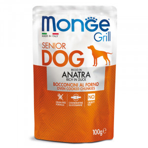 ПР0056910*24 Корм для собак Dog Grill для пожилых, утка пауч 100г (упаковка - 24 шт) Monge