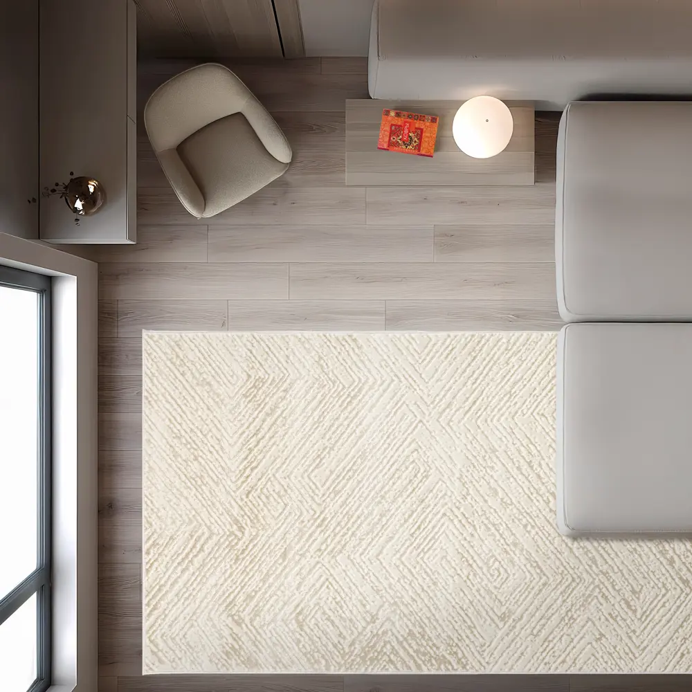 Ковер Белка Визион 150x300 см с рельефной текстурой в бежевых тонах 89424626 STLM-1574630