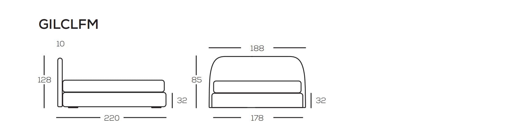 Съемная двуспальная кровать из ткани с мягким изголовьем GRUPPO FOX ночь Фокса ARCH-00086978 - Вид №3