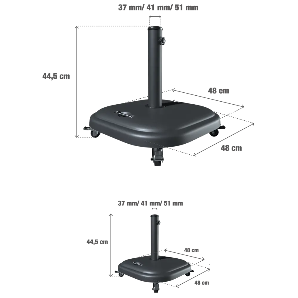 Подставка для садового зонта Naterial с колесами и тормозом 83813056 STLM-0044650 - Вид №7
