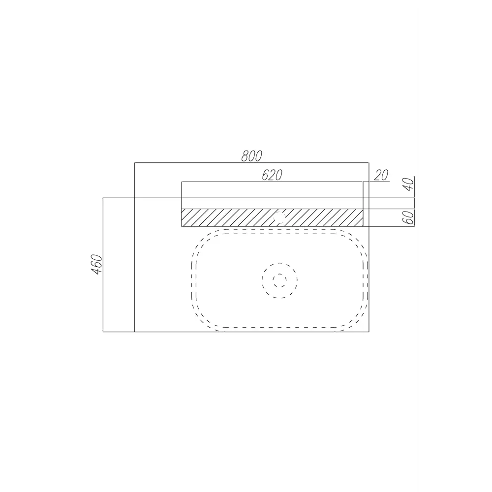 Столешница и панель Мишель 80 см, цвет дуб руст Santreyd STLM-2039315 - Вид №6