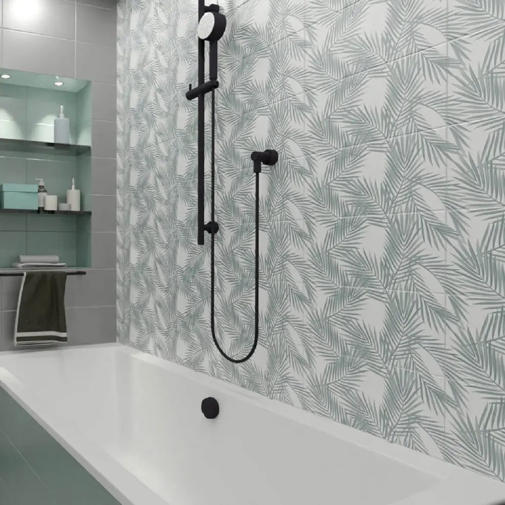 Керамическая плитка НЕФРИТ-КЕРАМИКА Эклат 40×20 см в серо-зеленых тонах 89232607 STLM-0944849