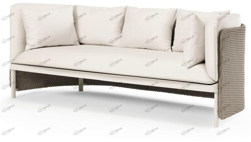 Ethimo 3-х местный тканевый садовый диван Esedra Esd3ban