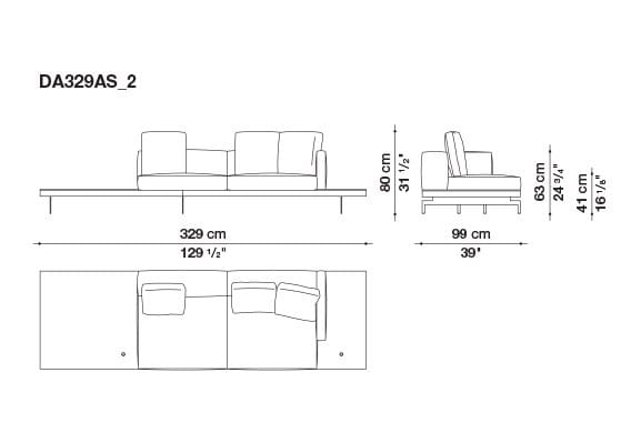 3-местный тканевый диван B&B Italia док ARCH-00033457 - Вид №173