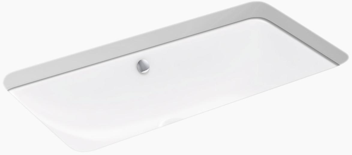 KOHLER Прямоугольник Iron Plains Trough Встраиваемая / устанавливаемая под столешницу раковина для ванной комнаты K-20212-KA  - Вид №5
