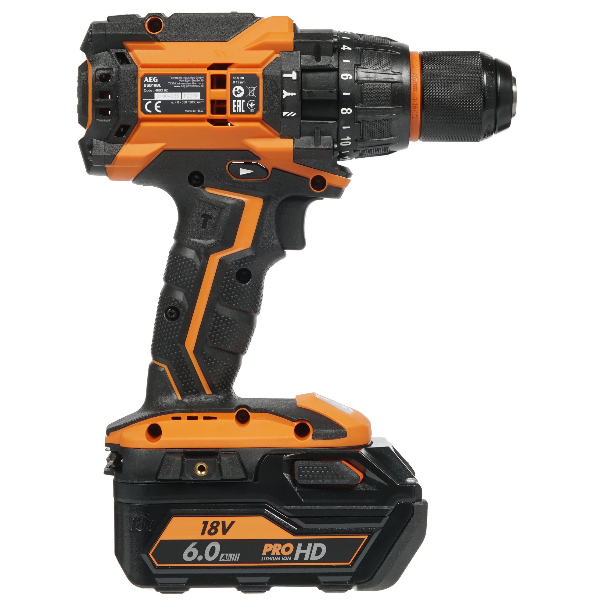 Дрель-шуруповерт AEG BSB 18BL LI-602C PRO 18V 8195901 STDN-0071899 - Вид №1