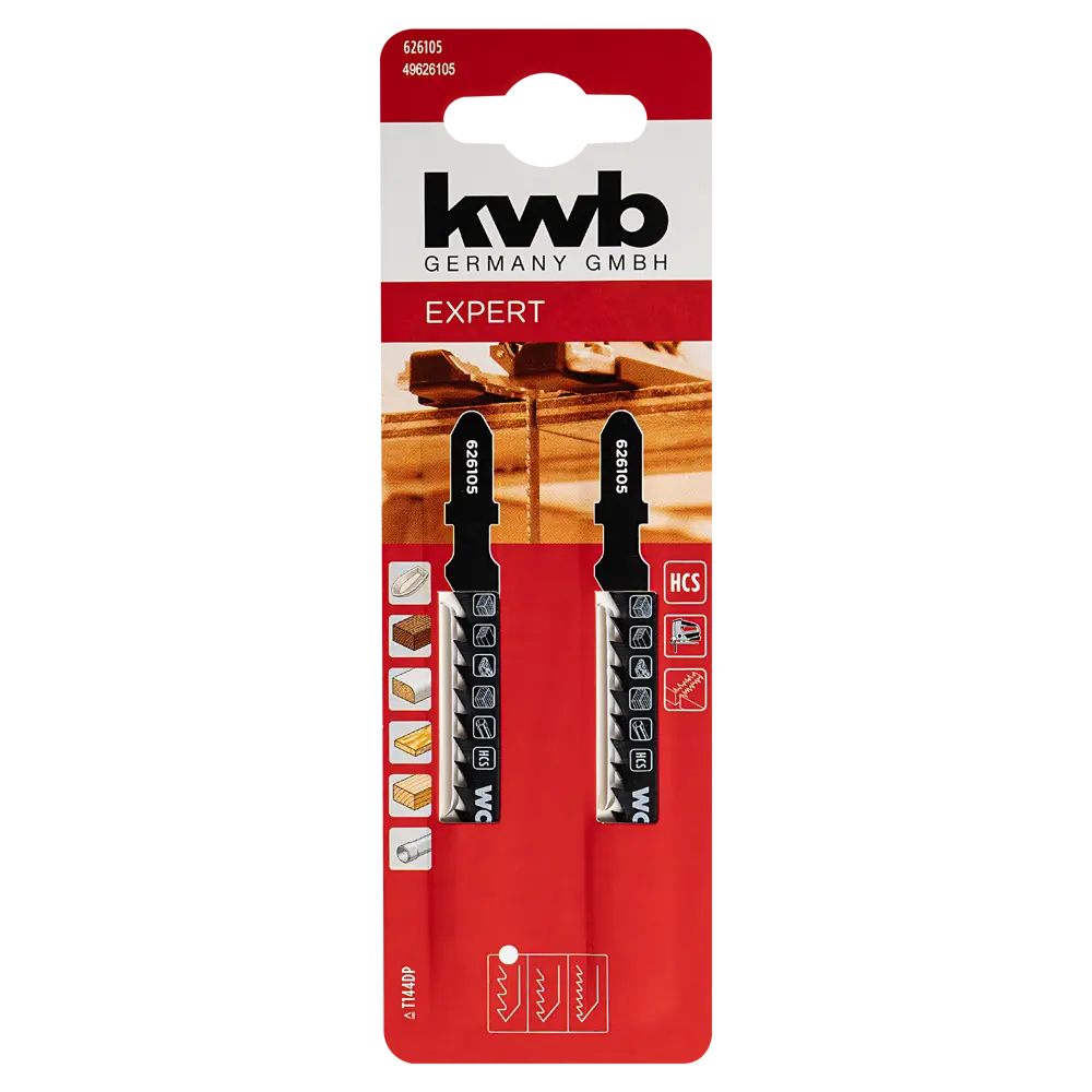 Пилка для электролобзика по дереву и пластику KWB 626105 быстрый рез, 2 шт STLM-2160823 - Вид №3