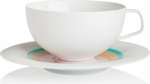 10609955 Furstenberg Чашка чайно-кофейная с блюдцем Furstenberg "Флюен. Игра цвета" 300мл Фарфор