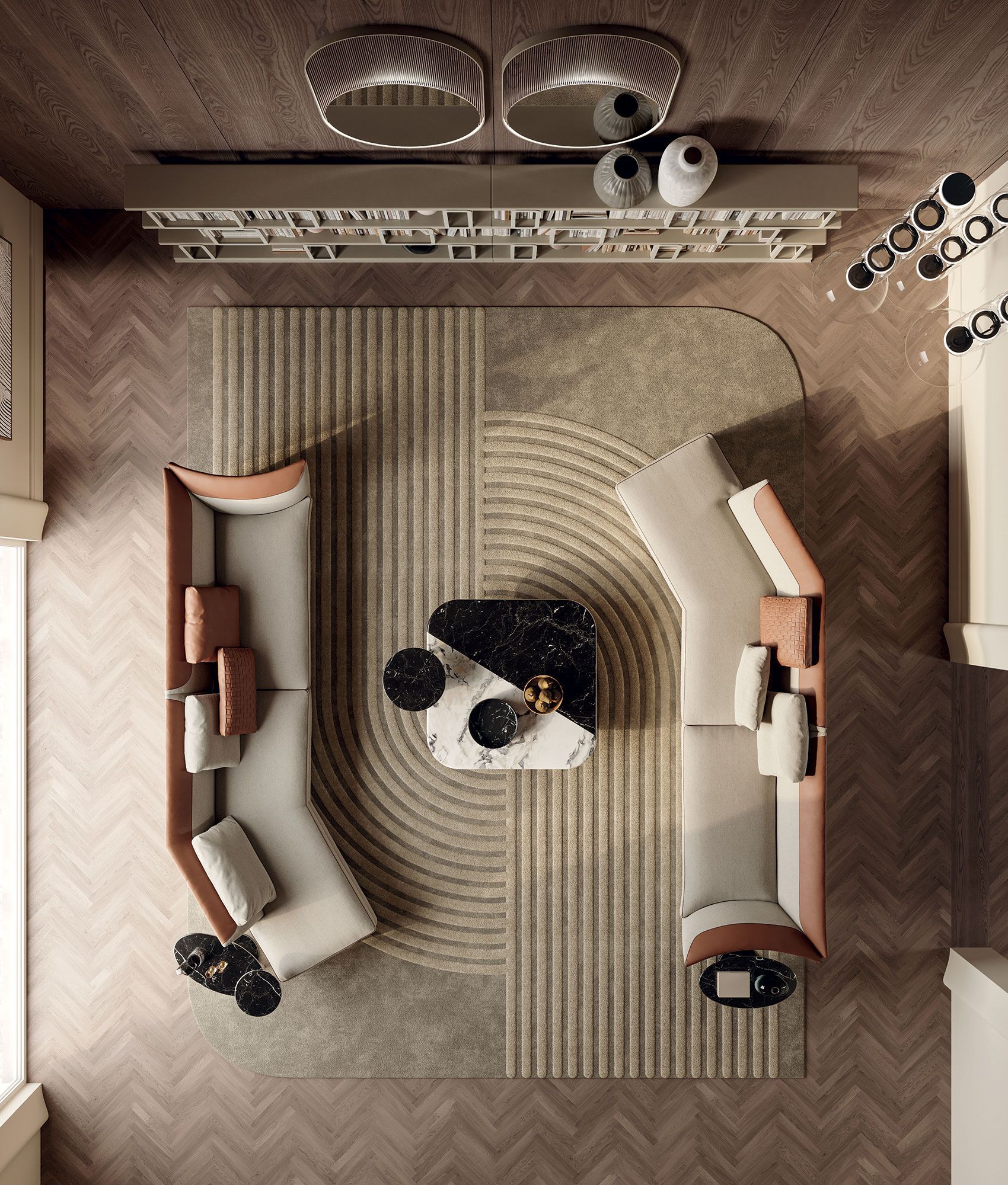 Модульный тканевый диван Vittoria Frigerio VIVALDI ARCH-00140723 - Вид №6