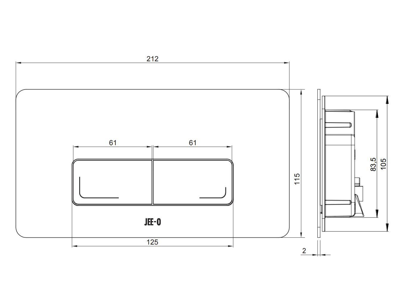 Панель управления туалетом из нержавеющей стали JEE-O JEE-O XT ARCH-00142077 - Вид №3