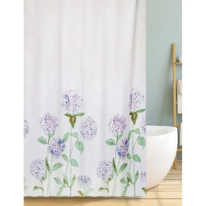 Штора для ванной комнаты «Гортензия» 180х200 см цвет белый