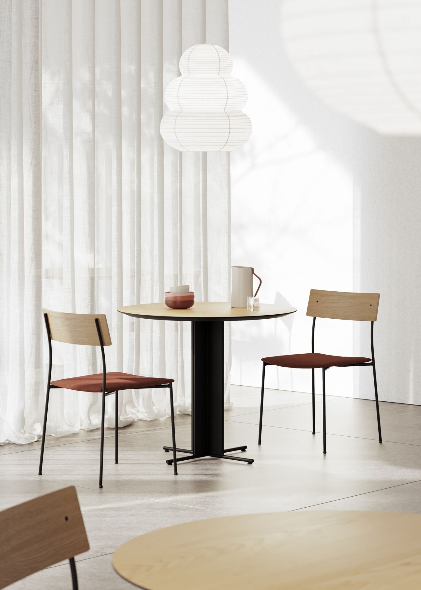 Штабелируемый стул с мягким сиденьем Omelette Editions Alex ARCH-00016985 - Вид №1