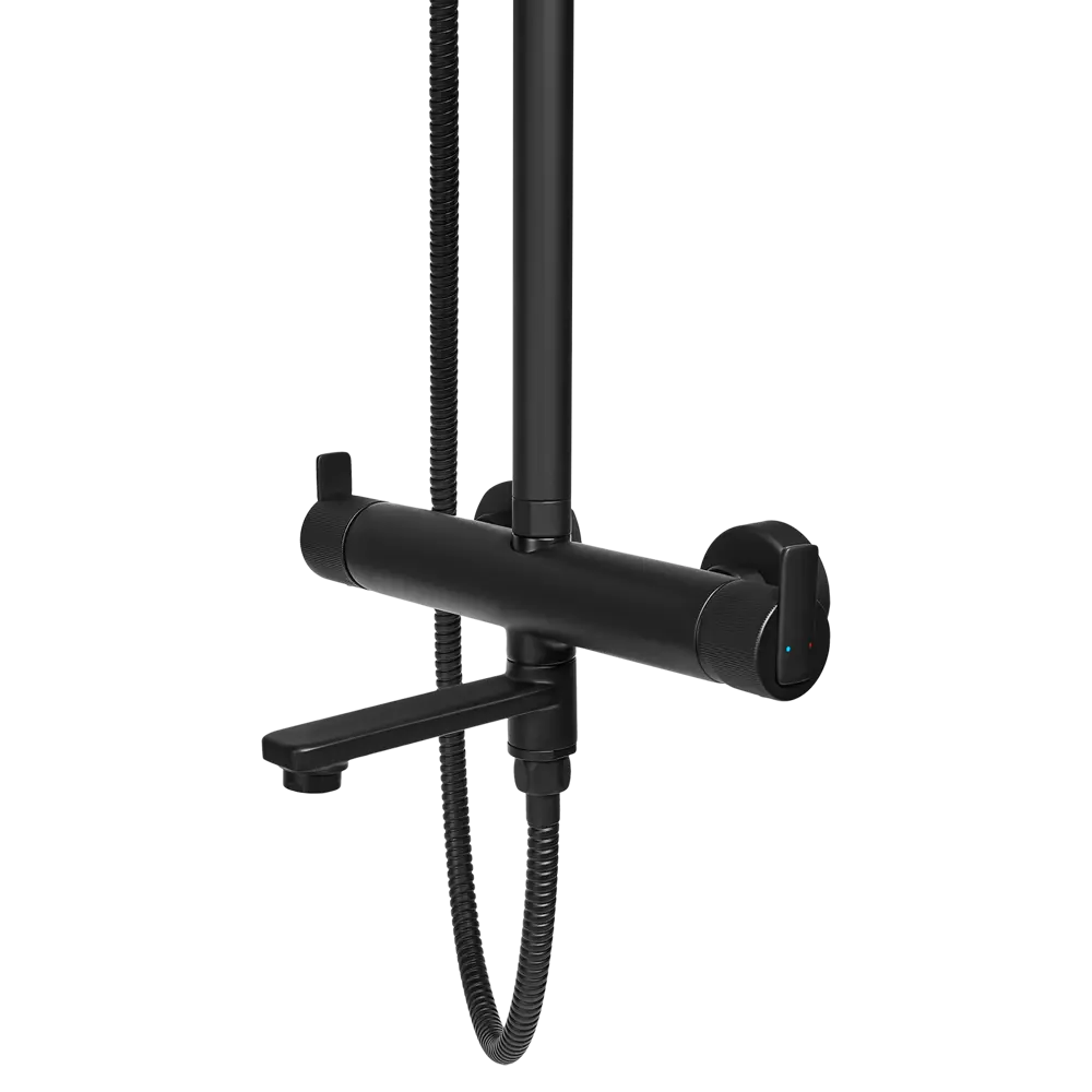 Душевая система KONSENSA Теано со смесителем 3 режима цвет черный матовый STLM-2064992 - Вид №2