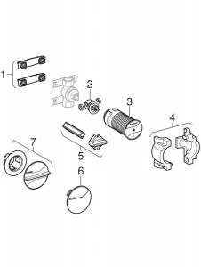 GEBERIT  Шаровые краны для скрытого монтажа с креплением 2017 -
