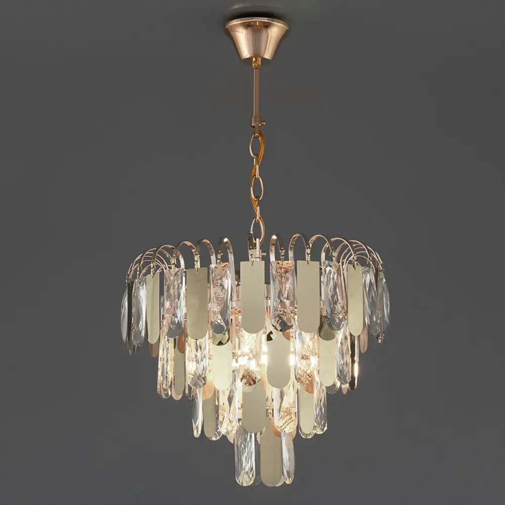 Люстра каскадная подвесная Wink Арника E1760/4, 4 лампы, 12 м², цвет золотистый STLM-2011486 - Вид №3