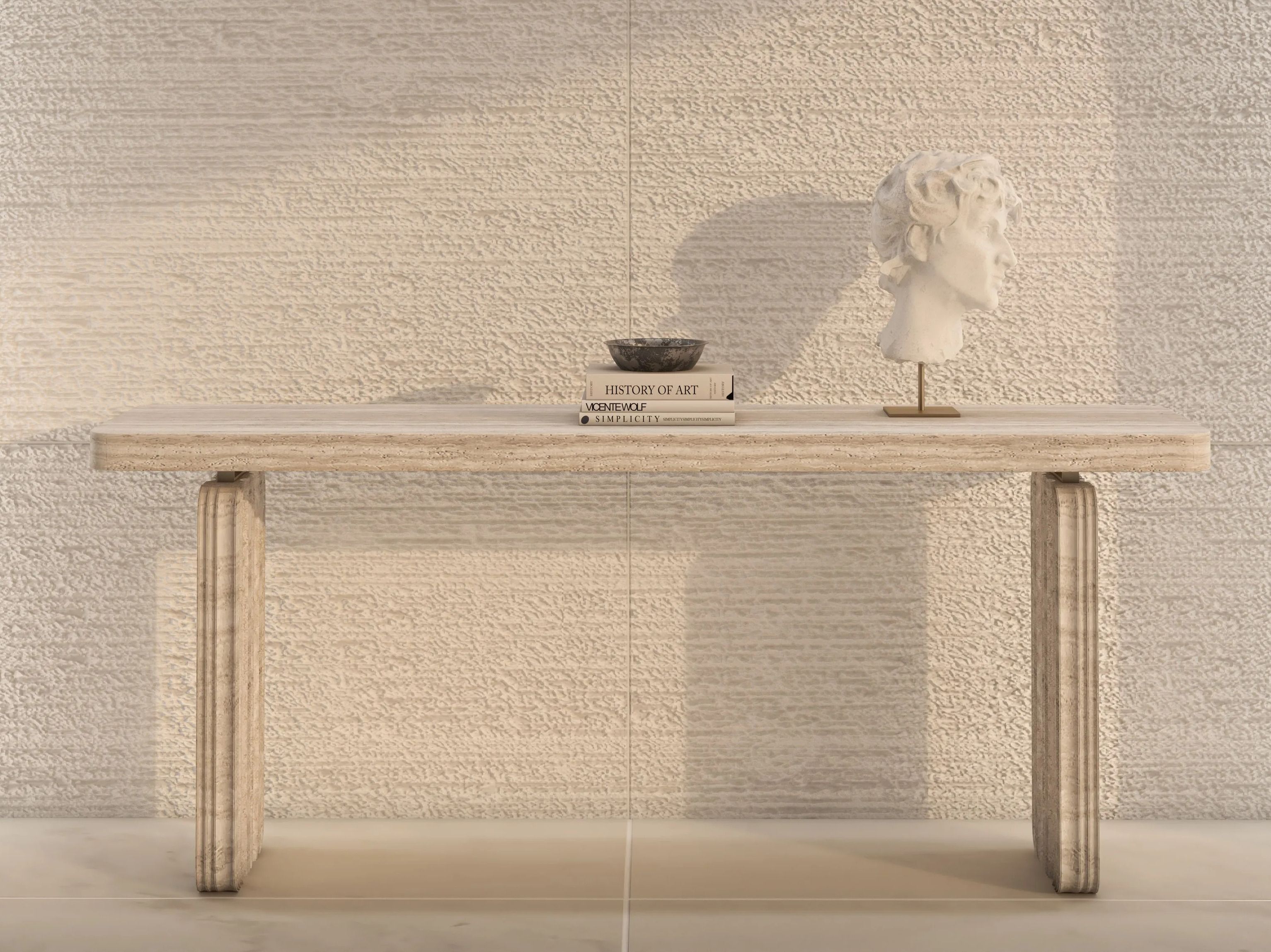 Прямоугольная консоль из травертина Davani Purity ARCH-00072508 - Вид №4