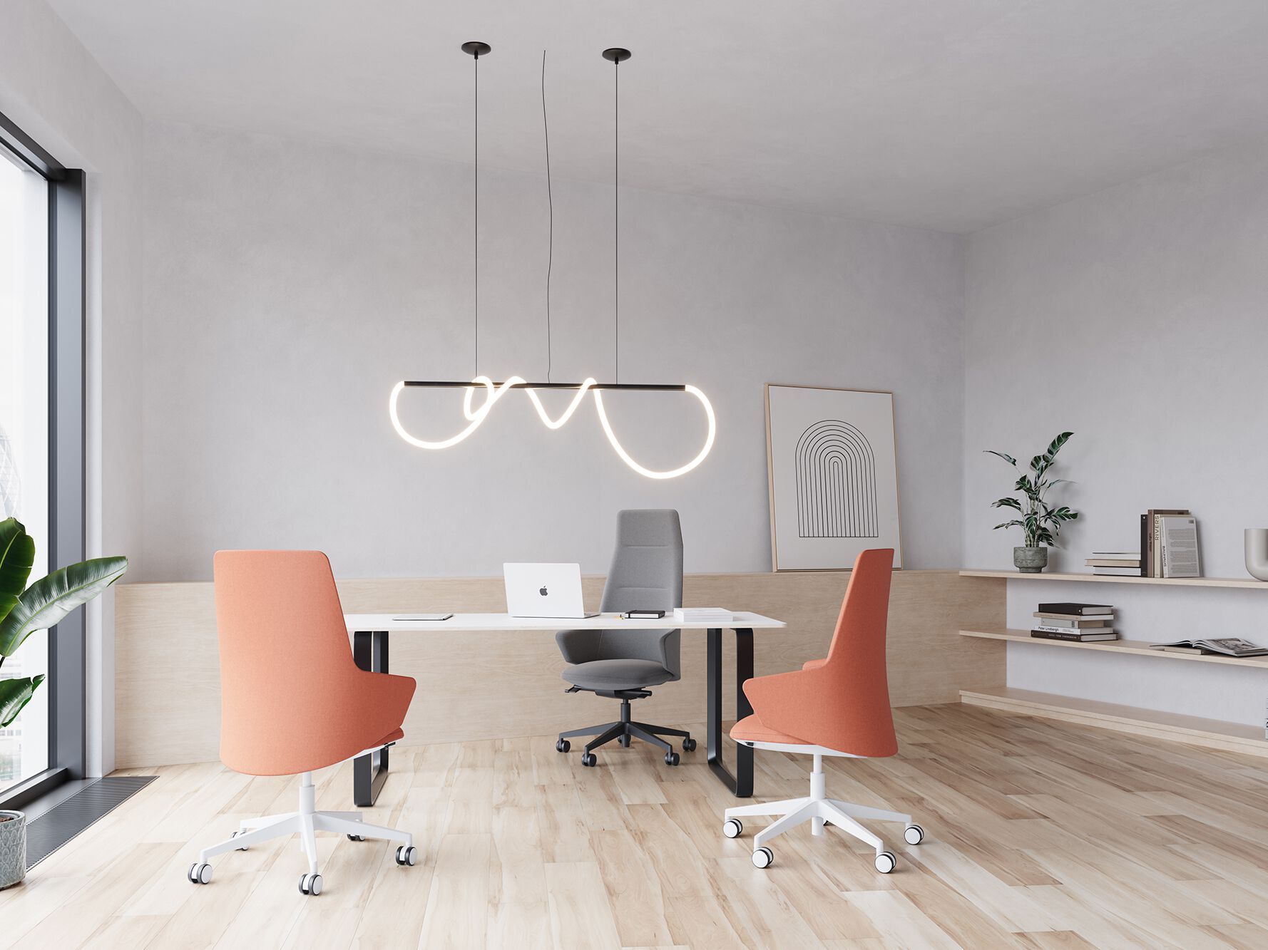 5-спицевое регулируемое по высоте офисное кресло с подлокотниками LD Seating Melody Design ARCH-00070410 - Вид №1