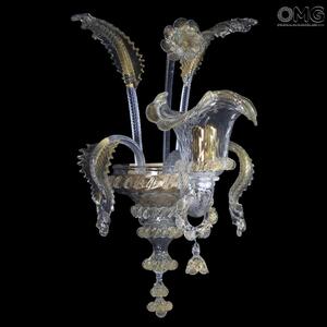 1236 ORIGINALMURANOGLASS Настенный светильник бра Элегантный с золотом - муранское стекло OMG  см