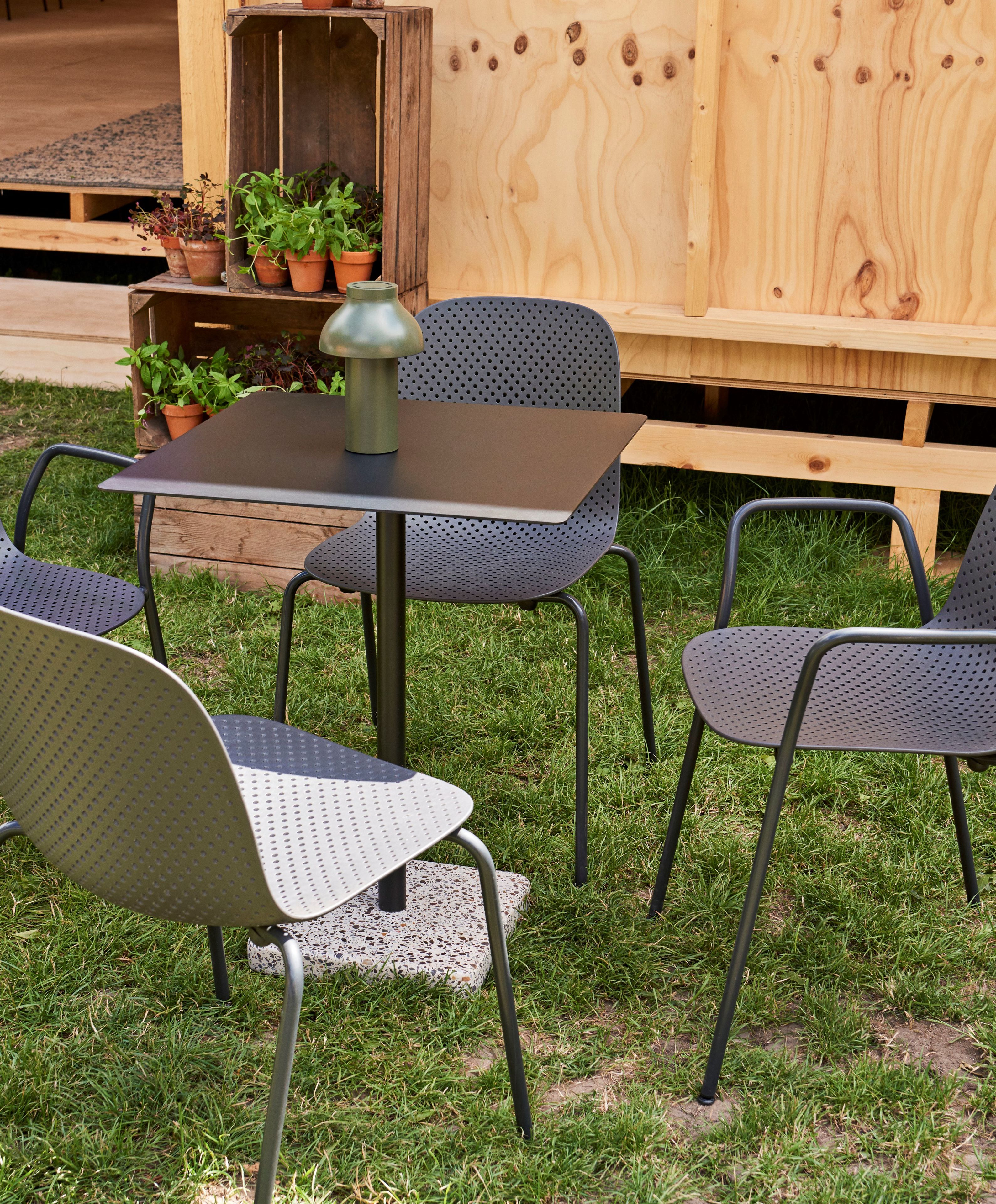 Квадратный стальной стол с порошковым покрытием Hay TERRAZZO ARCH-00062427 - Вид №8