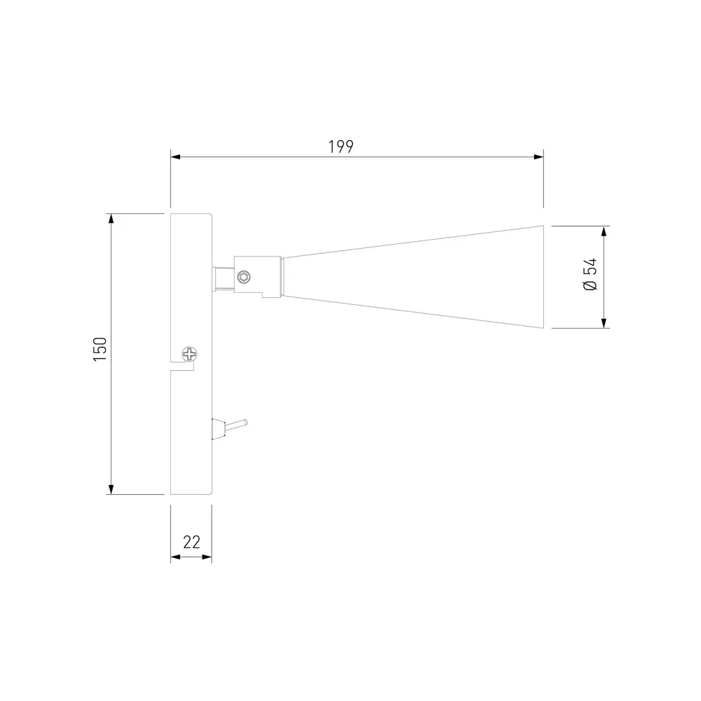 Спот-бра Elektrostandard Horn 1 лампа 1 м² цвет черный Santreyd STLM-2034527 - Вид №10