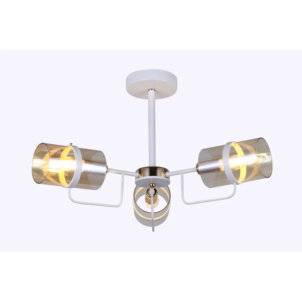 Люстра потолочная Phyliss, 3 лампы, 10 м², цвет золотой/прозрачный Toplight STLM-2204554