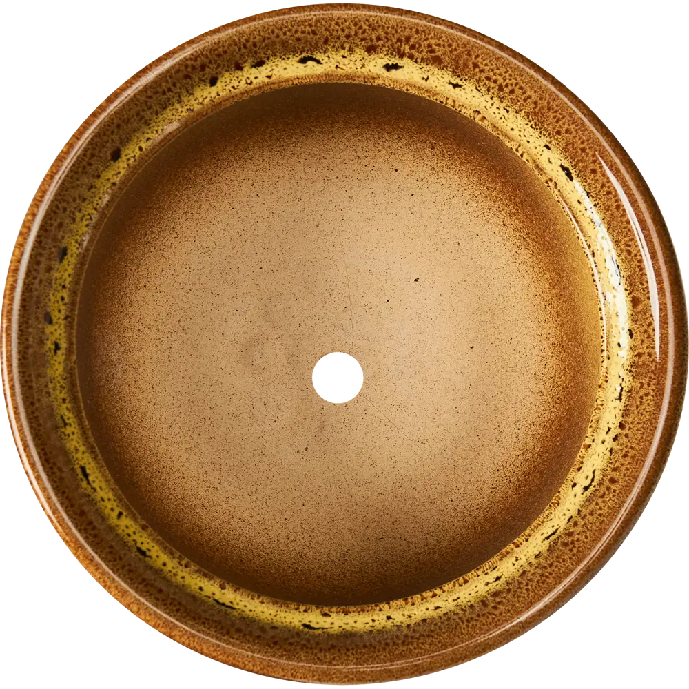 Горшок цветочный Gonchar Камелия №3 Люкс ø16 h11 v0.8 л керамика желтый STLM-2184917 - Вид №1