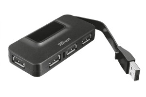 15879320 USB-хаб Oila 4xUSB 2.0 плоский кабель 20577 Trust