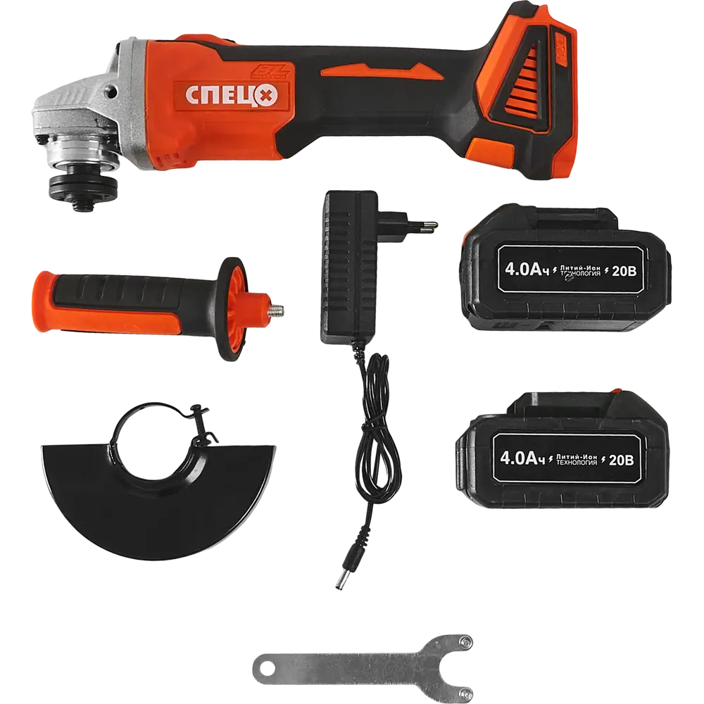 Аккумуляторная болгарка СПЕЦ БШУ-125-18ЛИ/Б с двумя батареями 88933255 STLM-1339526 - Вид №4