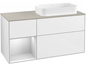 Villeroy&Boch Тумба под раковину Прямоугольная версия F273MTGF Finion Glossy White Lacquer