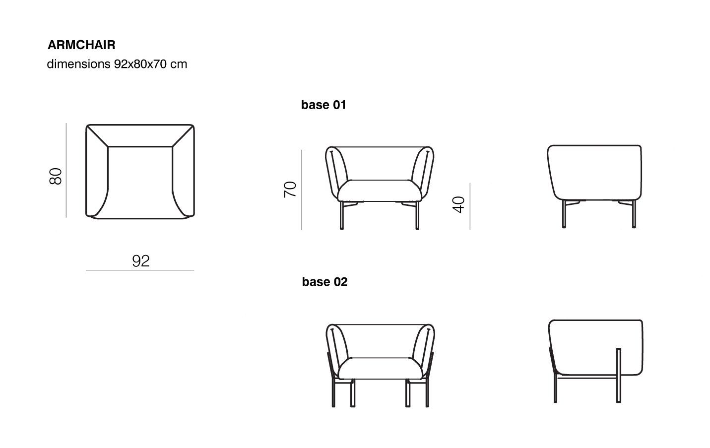 Тканевое кресло с подлокотниками prostoria ARCH-00147362 - Вид №3