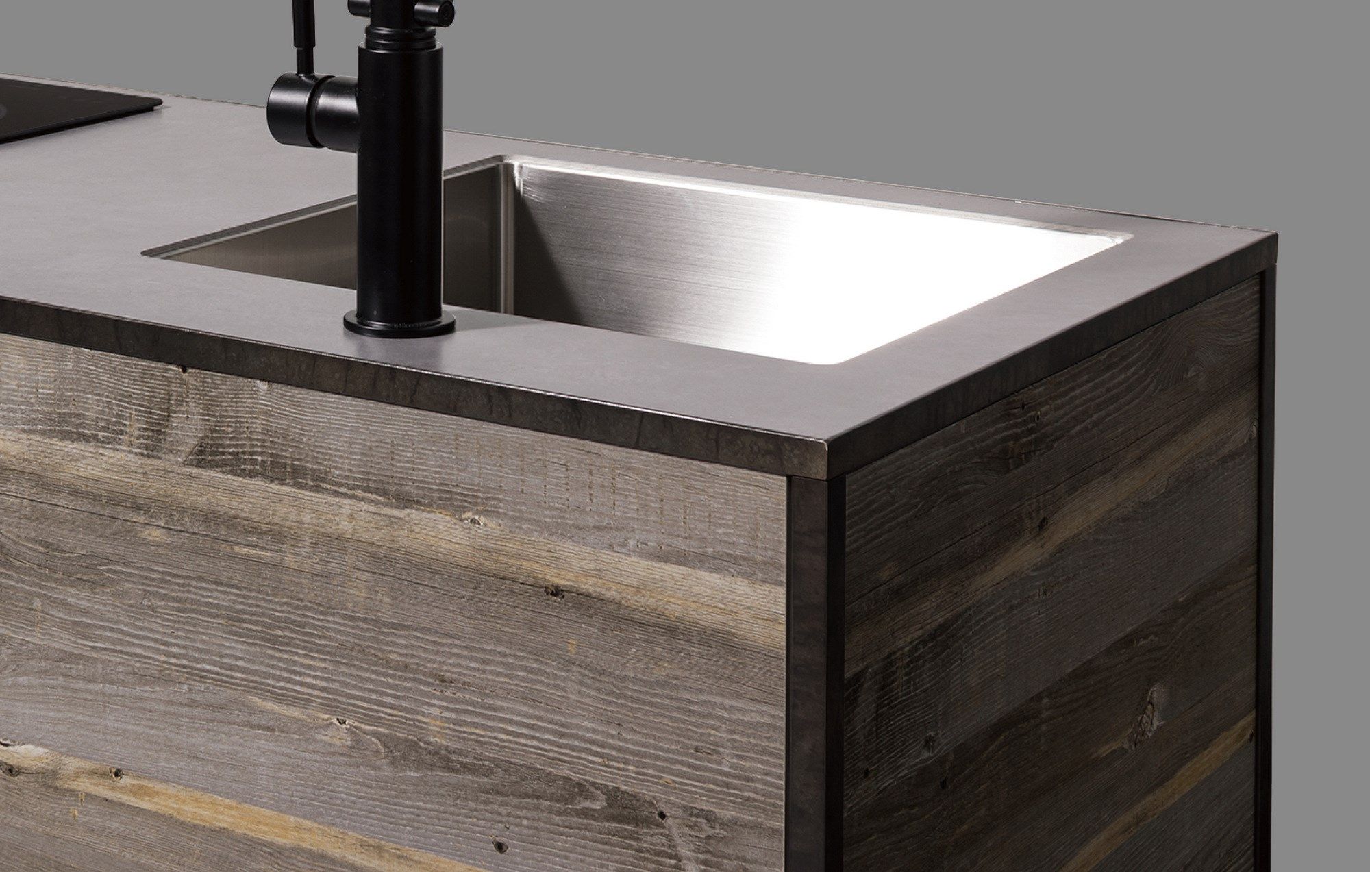 Деревянная мини-кухня без ручек Miratap коньки ARCH-00030576 - Вид №5